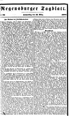 Regensburger Tagblatt Donnerstag 12. März 1868