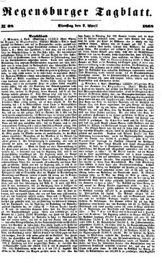 Regensburger Tagblatt Dienstag 7. April 1868