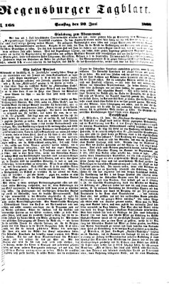 Regensburger Tagblatt Samstag 20. Juni 1868