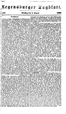 Regensburger Tagblatt Dienstag 4. August 1868