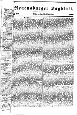 Regensburger Tagblatt Mittwoch 16. September 1868