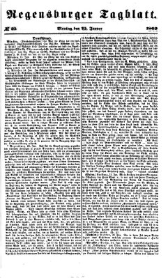 Regensburger Tagblatt Montag 25. Januar 1869