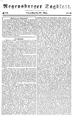 Regensburger Tagblatt Donnerstag 25. März 1869
