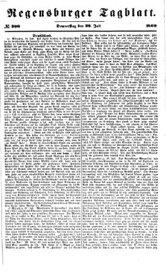 Regensburger Tagblatt Donnerstag 29. Juli 1869