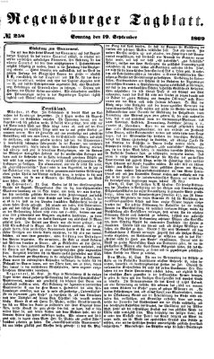 Regensburger Tagblatt Sonntag 19. September 1869