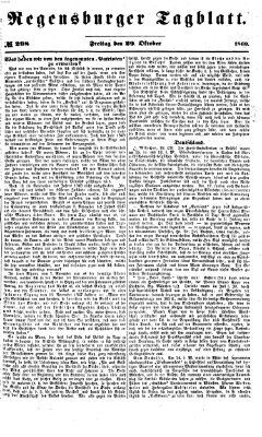 Regensburger Tagblatt Freitag 29. Oktober 1869