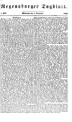 Regensburger Tagblatt Mittwoch 1. Dezember 1869