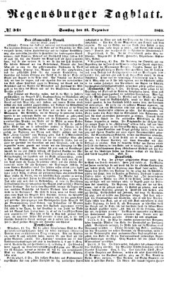 Regensburger Tagblatt Samstag 11. Dezember 1869