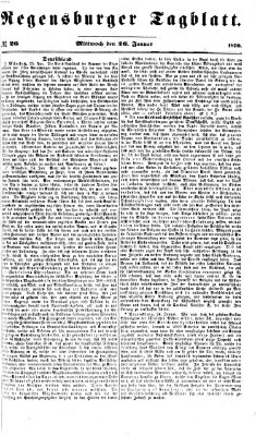 Regensburger Tagblatt Mittwoch 26. Januar 1870