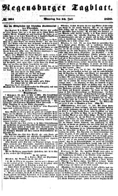 Regensburger Tagblatt Sonntag 24. Juli 1870