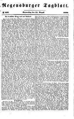 Regensburger Tagblatt Donnerstag 25. August 1870