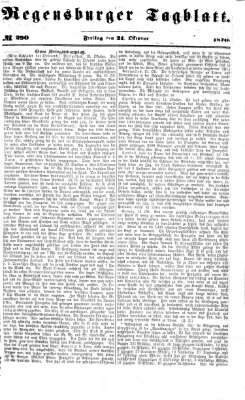 Regensburger Tagblatt Freitag 21. Oktober 1870
