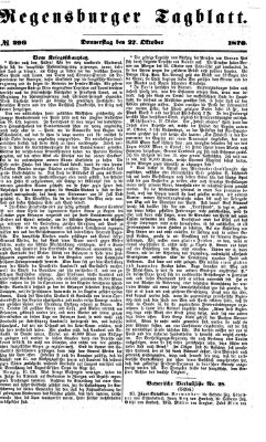 Regensburger Tagblatt Donnerstag 27. Oktober 1870