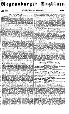 Regensburger Tagblatt Samstag 19. November 1870