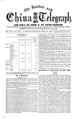 The London and China telegraph Samstag 15. September 1866