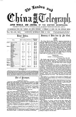The London and China telegraph Montag 8. Februar 1869