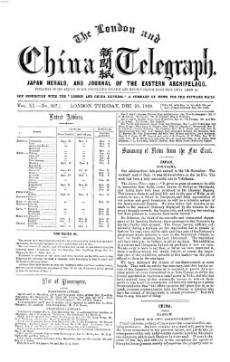 The London and China telegraph Dienstag 28. Dezember 1869