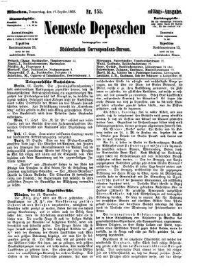 Süddeutscher Telegraph Donnerstag 17. September 1868