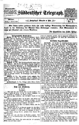 Süddeutscher Telegraph Freitag 1. Januar 1869