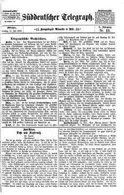 Süddeutscher Telegraph Samstag 16. Januar 1869