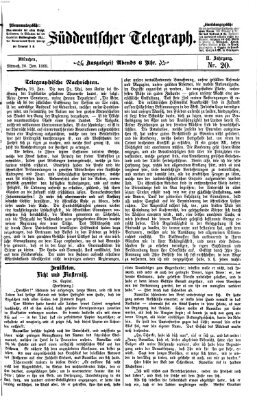 Süddeutscher Telegraph Mittwoch 20. Januar 1869