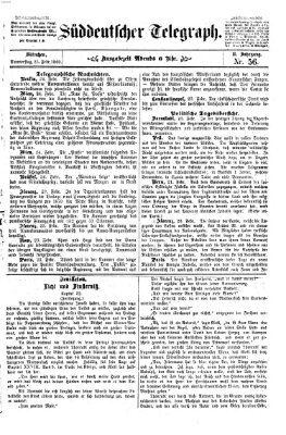 Süddeutscher Telegraph Donnerstag 25. Februar 1869