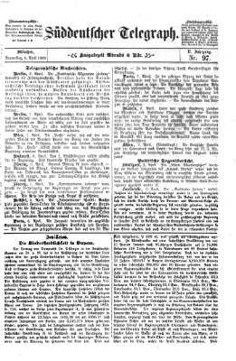Süddeutscher Telegraph Donnerstag 8. April 1869