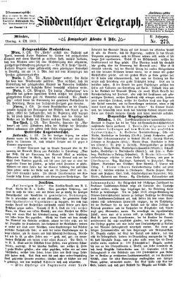 Süddeutscher Telegraph Montag 4. Oktober 1869