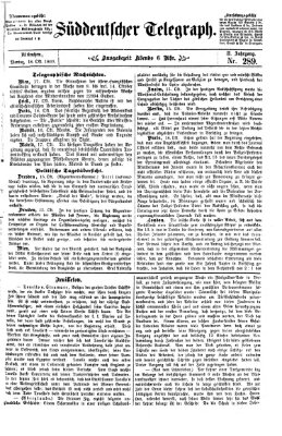 Süddeutscher Telegraph Montag 18. Oktober 1869