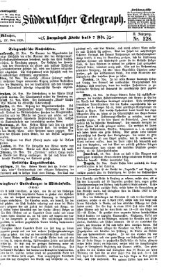 Süddeutscher Telegraph Samstag 27. November 1869