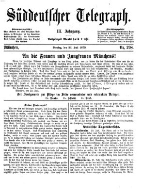 Süddeutscher Telegraph Dienstag 26. Juli 1870
