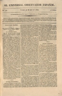 El Universal Freitag 30. Juni 1820