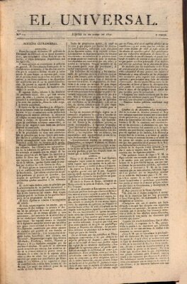 El Universal Donnerstag 11. Januar 1821