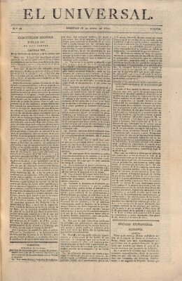 El Universal Sonntag 28. Januar 1821