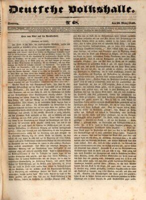 Deutsche Volkshalle Sonntag 29. März 1840