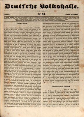 Deutsche Volkshalle Sonntag 10. Mai 1840
