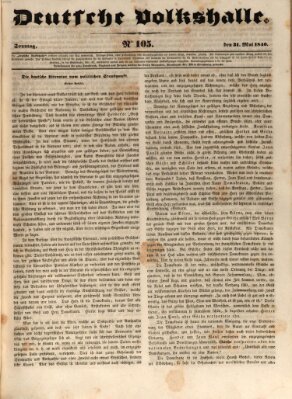 Deutsche Volkshalle Sonntag 31. Mai 1840