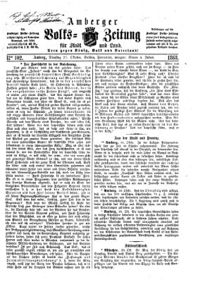 Amberger Volks-Zeitung für Stadt und Land Dienstag 27. Oktober 1868