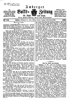 Amberger Volks-Zeitung für Stadt und Land Mittwoch 26. Mai 1869