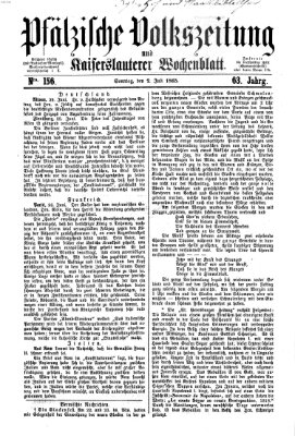 Pfälzische Volkszeitung und Kaiserslauterer Wochenblatt (Pfälzische Volkszeitung) Sonntag 2. Juli 1865