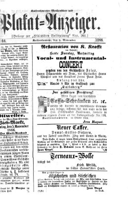 Pfälzische Volkszeitung und Kaiserslauterer Wochenblatt (Pfälzische Volkszeitung) Sonntag 4. November 1866