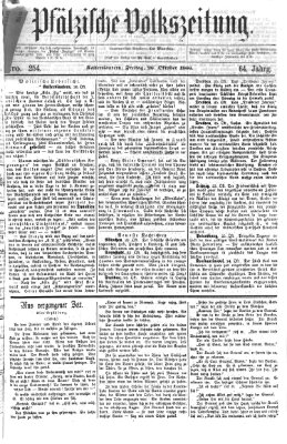 Pfälzische Volkszeitung Freitag 26. Oktober 1866
