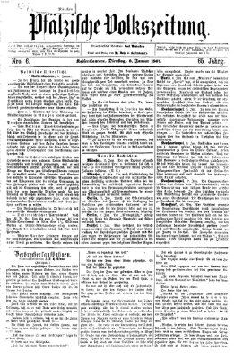 Pfälzische Volkszeitung Dienstag 8. Januar 1867
