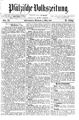 Pfälzische Volkszeitung Mittwoch 6. März 1867