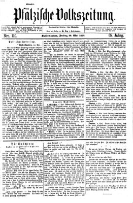 Pfälzische Volkszeitung Freitag 10. Mai 1867