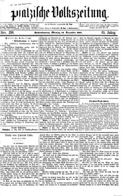 Pfälzische Volkszeitung Montag 16. Dezember 1867