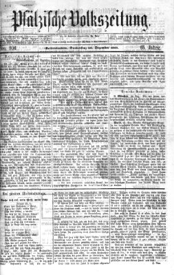 Pfälzische Volkszeitung Donnerstag 26. Dezember 1867