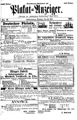 Pfälzische Volkszeitung Sonntag 28. Juli 1867