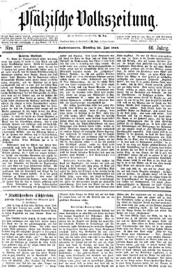 Pfälzische Volkszeitung Samstag 25. Juli 1868