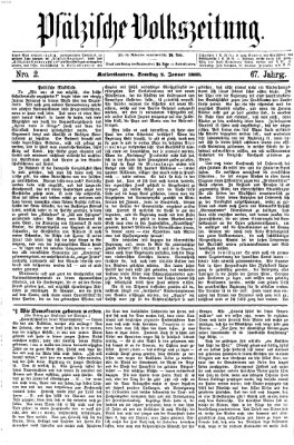 Pfälzische Volkszeitung Samstag 2. Januar 1869